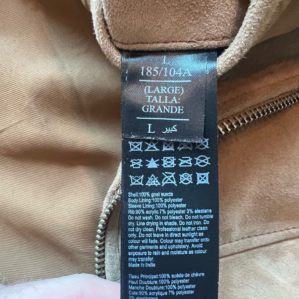 All Saints Light Brown Suede Jacket - Picture 4 of 7